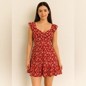 Floral Ruffle Sun Dress